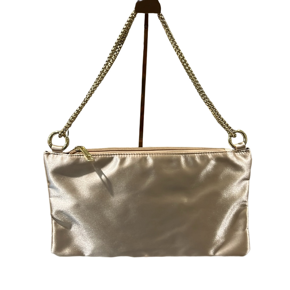 Gold Satin Shoulder Bag NWOT - Picture 8 of 10